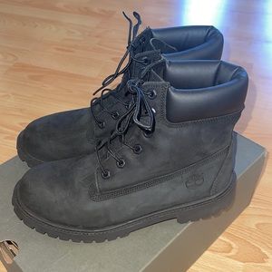 Black suede timberland boots